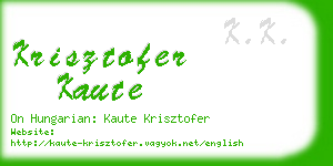 krisztofer kaute business card